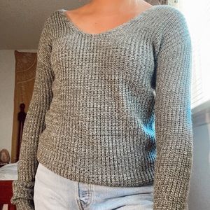 Green Open-back Sweater